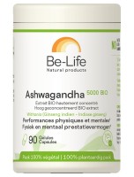 Image de Ashwagandha 5000 (Ginseng indien) Bio - Détente et équilibre mental 90 gélules - Be-Life depuis Gélules de Plantes pour votre bien-être