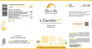 Image 83736 supplémentaire pour L-Carnitin 650+ - Acide aminé 90 gélules - Be-Life