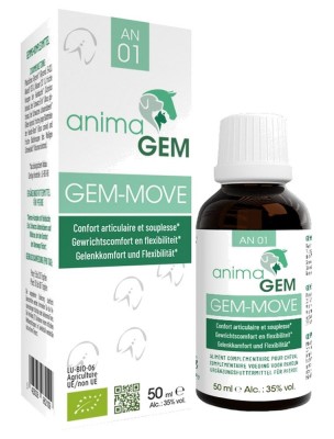 Image de Gem-Move Animagem n°01 Bio - Confort Articulaire des Animaux 50 ml - Alphagem depuis Commandez les produits AlphaGEM à l'herboristerie Louis