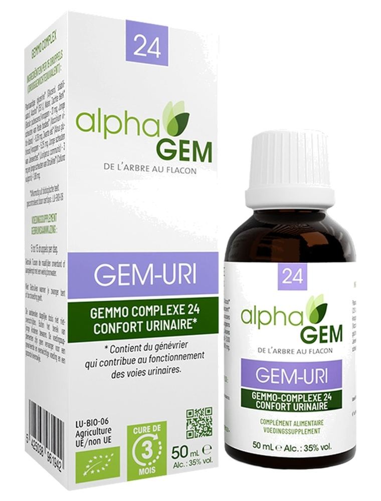 Image principale de la modale pour Gem-Uri Complexe n°24 Bio - Confort Urinaire 50 ml - Alphagem