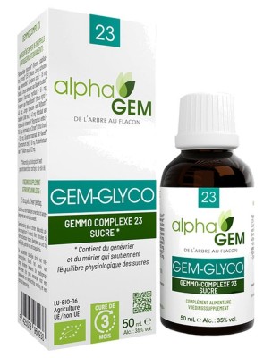 Image de Gem-Glyco Complexe n°23 Bio - Glycémie 50 ml - Alphagem depuis Commandez les produits AlphaGEM à l'herboristerie Louis