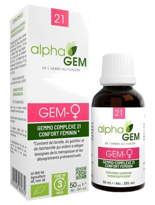 Image de Gem-Femme ♀ Complexe n°21 Bio Confort féminin 50 ml - Alphagem depuis Commandez les produits AlphaGEM à l'herboristerie Louis