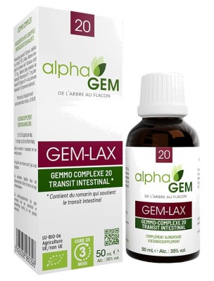 Image de Gem-Lax Complexe n°20 Bio - Transit 50 ml - Alphagem depuis Commandez les produits AlphaGEM à l'herboristerie Louis