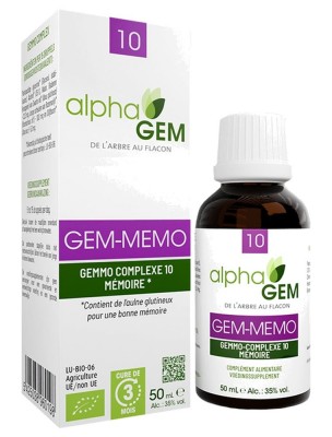 Image de Gem-Memo Complexe n°10 Bio - Mémoire 50 ml - Alphagem depuis Commandez les produits AlphaGEM à l'herboristerie Louis