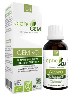 Image de Gem-Ko Complexe n°08 Bio - Concentration 50 ml - Alphagem depuis Commandez les produits AlphaGEM à l'herboristerie Louis