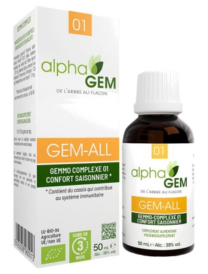 Image de Gem-All Complexe n°01 Bio - Allergies 50 ml - Alphagem depuis Commandez les produits AlphaGEM à l'herboristerie Louis