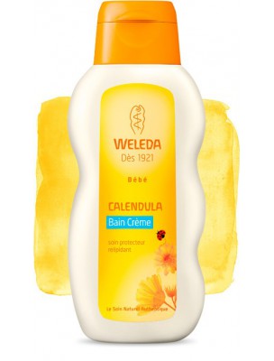 Image de Bain Crème pour Bébé au Calendula - Soigne et nettoie en douceur 200 ml - Weleda depuis Produits pour le bain relaxants et tonifiants