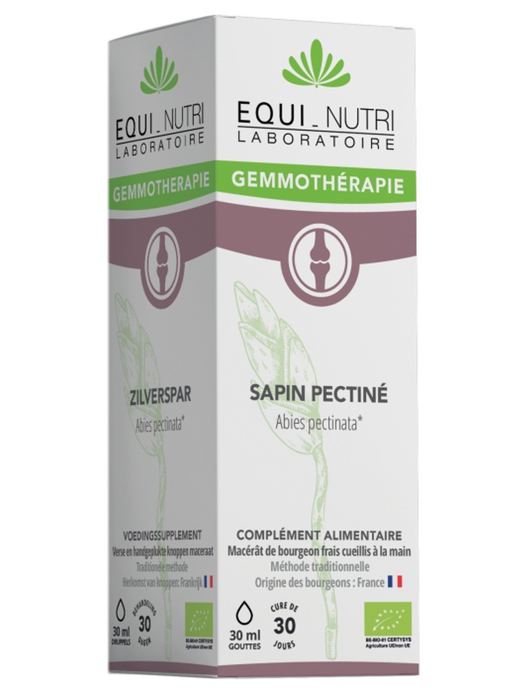 Image principale de la modale pour Sapin Pectiné Macérat de Bourgeon Bio - Articulations et Respiration 30 ml - Equi-Nutri