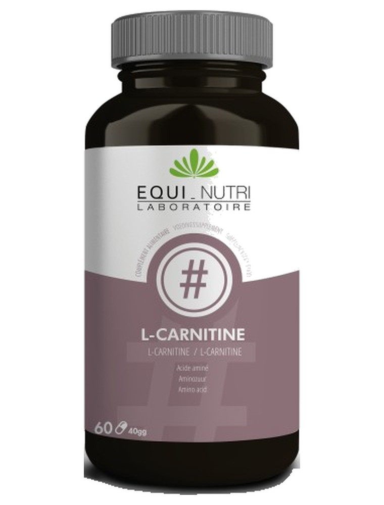 Image principale de la modale pour L-Carnitine tartrate 500 mg - 60 gélules - Equi-Nutri