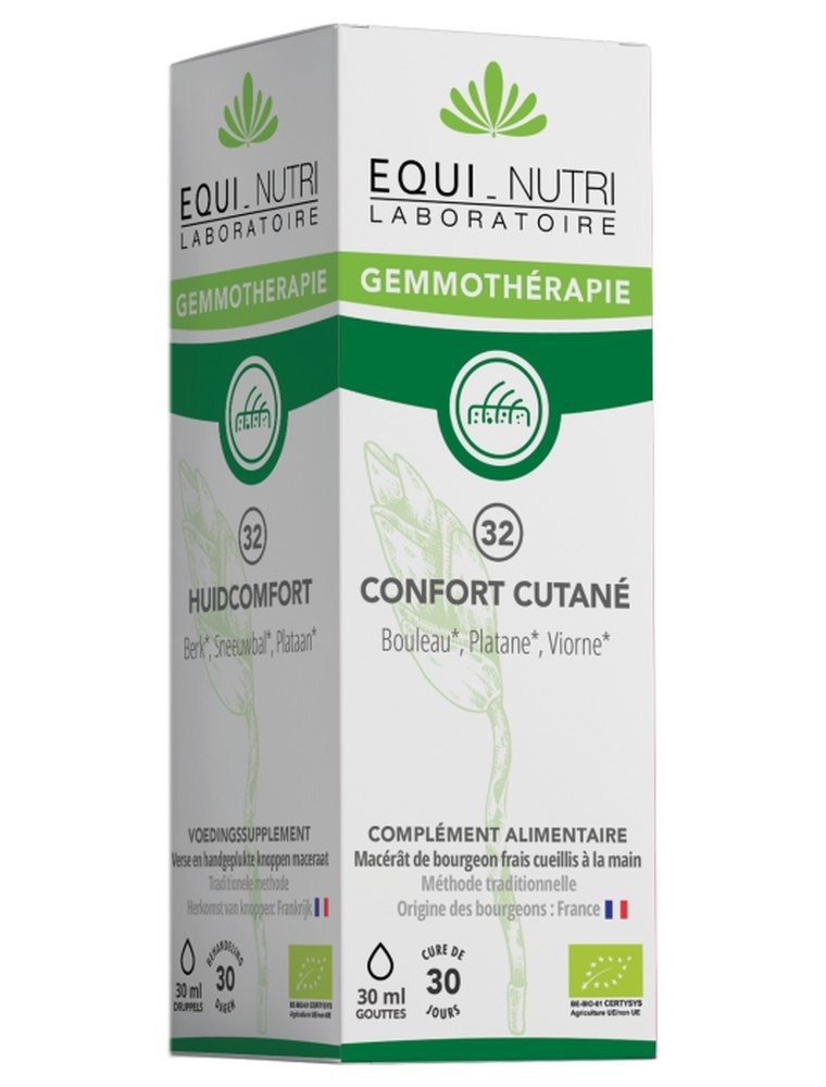 Image principale de la modale pour Confort Cutané n°32 Bio - Peau 30 ml - Equi-Nutri