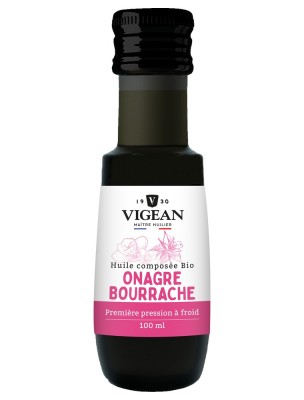 Image de Onagre Bourrache Bio - Huile Végétale 100 ml - Vigean depuis Vigean : huiles vierges bio pressées à froid, maître huilier