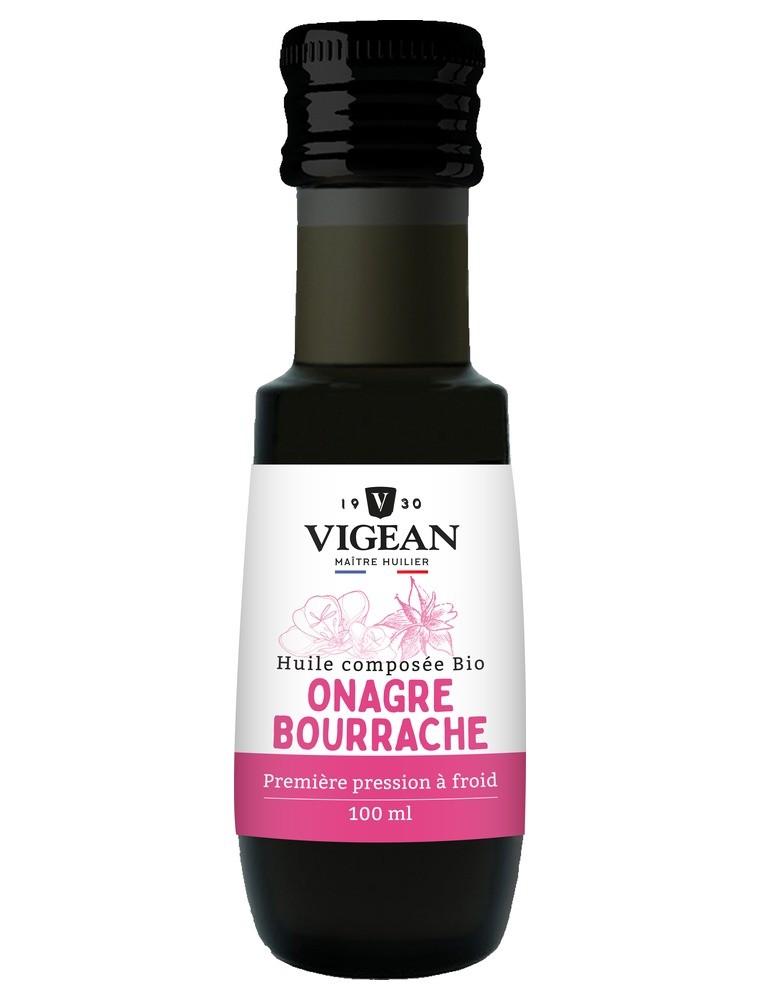 Image principale de la modale pour Onagre Bourrache Bio - Huile Végétale 100 ml - Vigean