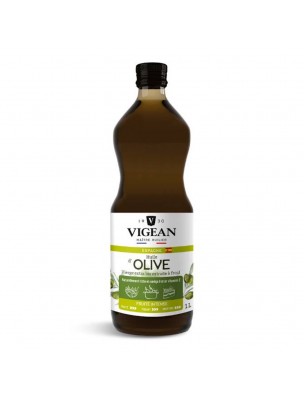 Image de Olive Bio - Huile Végétale Fruitée intense 1 Litre - Vigean depuis Vigean : huiles vierges bio pressées à froid, maître huilier