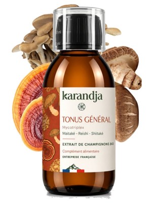 Image de Mycotriplex Tonus Général Bio - Extraits Aqueux de Champignons 150 ml - Karandja depuis Commandez les produits Karandja à l'herboristerie Louis