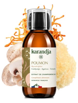 Image de Mycotriplex Poumon Bio - Extraits Aqueux de Champignons 150 ml - Karandja depuis Commandez les produits Karandja à l'herboristerie Louis