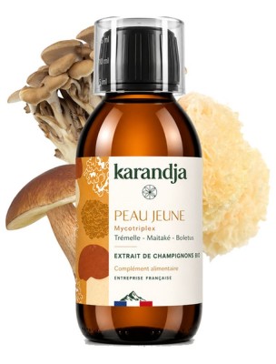 Image de Mycotriplex Peau Jeune Bio - Extraits Aqueux de Champignons 150 ml - Karandja depuis Commandez les produits Karandja à l'herboristerie Louis