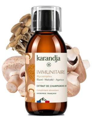 Image de Mycotriplex Immunitaire Bio - Extraits Aqueux de Champignons 150 ml - Karandja depuis Commandez les produits Karandja à l'herboristerie Louis