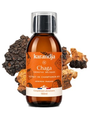 Image de Chaga Bio - Extrait de Champignon Double Extraction 150 ml - Karandja depuis Commandez les produits Karandja à l'herboristerie Louis