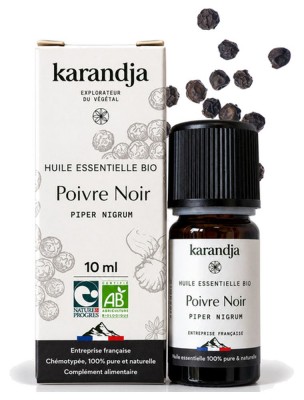 Image de Poivre Noir Bio - Huile Essentielle de Piper nigrum 10 ml - Karandja depuis Commandez les produits Karandja à l'herboristerie Louis