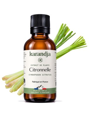 Image de Citronnelle Bio - Teinture-Mère de Cymbopogon Citratus 50 ml - Karandja depuis Commandez les produits Karandja à l'herboristerie Louis