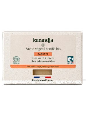 Image de Savon Carotte Bio - Savon Sans Huiles Essentielles 100g - Karandja depuis Commandez les produits Karandja à l'herboristerie Louis