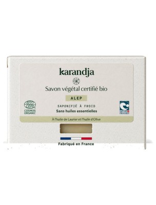 Image de Savon Alep Bio - Savon Sans Huiles Essentielles 100g - Karandja depuis Commandez les produits Karandja à l'herboristerie Louis