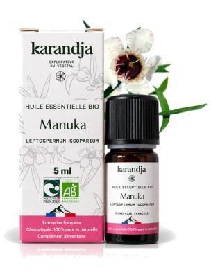 Image de Manuka Bio - Huile Essentielle de Leptospermum scoparium 5 ml - Karandja depuis Commandez les produits Karandja à l'herboristerie Louis