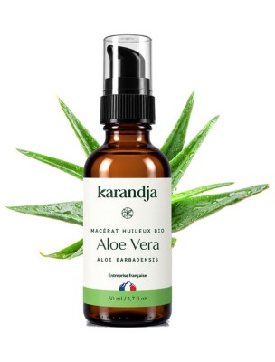 Image de Aloe vera Bio - Macérat Huileux d'Aloe barbadensis 50 ml - Karandja depuis Commandez les produits Karandja à l'herboristerie Louis