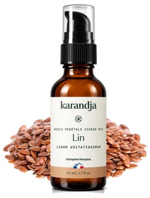 Image de Lin Bio - Huile Végétale de Linum Usitatissimum 50 ml - Karandja depuis Commandez les produits Karandja à l'herboristerie Louis