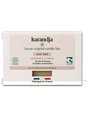 https://www.louis-herboristerie.com/84655-home_default/savon-suz-ane-bio-savon-au-lait-d-anesse-et-aux-huiles-essentielles-100g-karandja.jpg Image 84655 supplémentaire pour Savon Suz'Ane Bio - Savon au lait d'Ânesse et Aux Huiles Essentielles 100g - Karandja