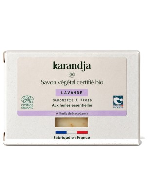 Image de Savon Lavande Bio - Savon Aux Huiles Essentielles 100g - Karandja depuis Commandez les produits Karandja à l'herboristerie Louis