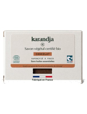 Image de Savon Chocolat Bio - Savon Sans Huiles Essentielles 100g - Karandja depuis Commandez les produits Karandja à l'herboristerie Louis