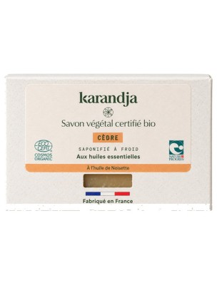 Image 84684 supplémentaire pour Savon Cèdre Bio - Savon Aux Huiles Essentielles 100g - Karandja