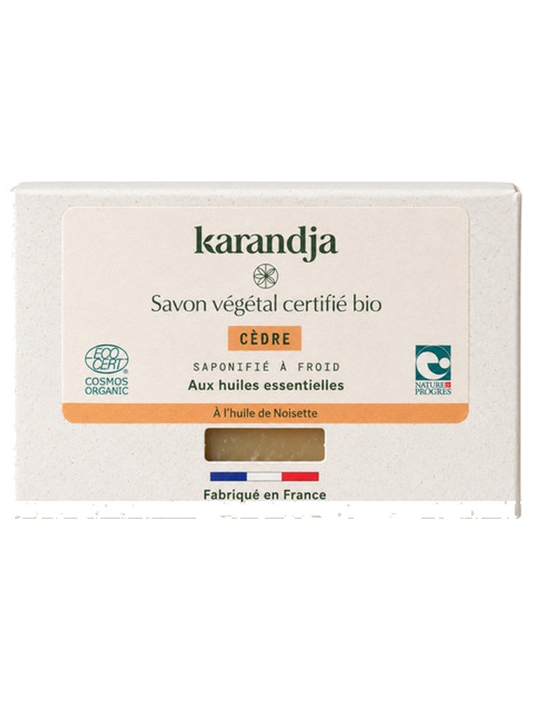 Image principale de la modale pour Savon Cèdre Bio - Savon Aux Huiles Essentielles 100g - Karandja