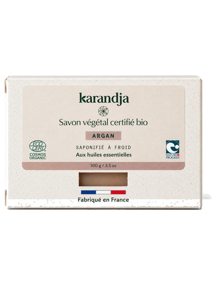 Image principale de la modale pour Savon Argan Bio - Savon Aux Huiles Essentielles 100g - Karandja