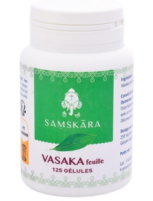 Image de Vasaka feuille - Respiration 125 gélules - Samskara depuis Commandez les produits Samskara à l'herboristerie Louis