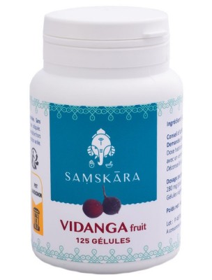 Image de Vidanga fruit - Défenses naturelles 125 gélules - Samskara depuis Commandez les produits Samskara à l'herboristerie Louis