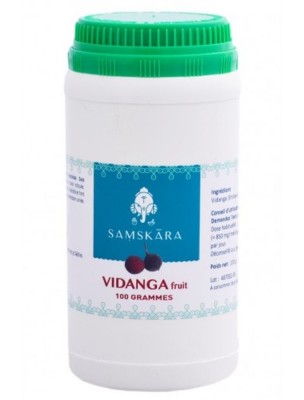 Image de Vidanga fruit poudre - Défenses naturelles 100g - Samskara depuis Commandez les produits Samskara à l'herboristerie Louis