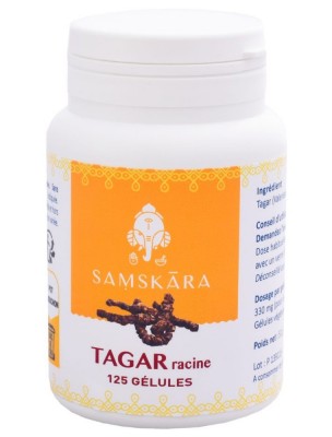 Image de Tagar racine - Sommeil et Stress 125 gélules - Samskara depuis Commandez les produits Samskara à l'herboristerie Louis