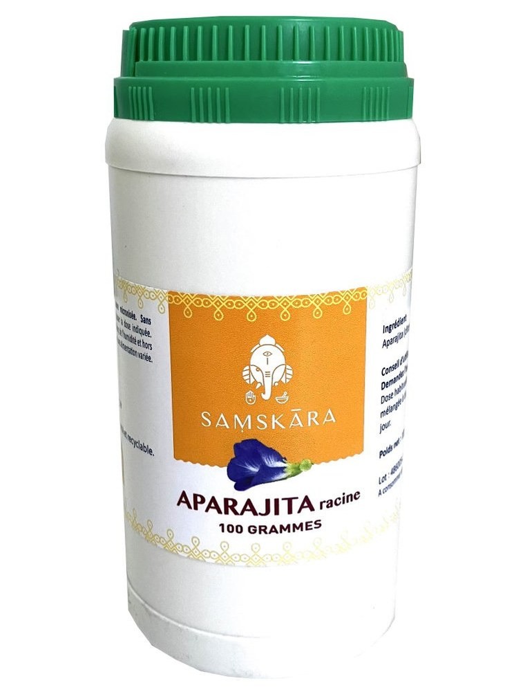 Image principale de la modale pour Aparajita racine poudre - Mémoire et Stress 100g - Samskara
