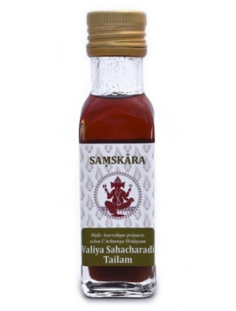 Image principale de la modale pour Valiya Sahacharadi Tailam - Huile Ayurvédique 100 ml - Samskara