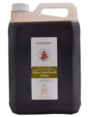 Image de Valiya Sahacharadi Tailam - Huile Ayurvédique 5 Litres - Samskara depuis Commandez les produits Samskara à l'herboristerie Louis