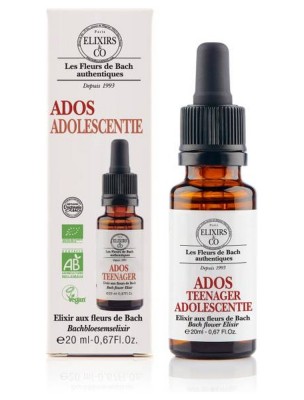 Image 84881 supplémentaire pour Ados - Elixir composé Bio aux Fleurs de Bach 20 ml - Elixirs and Co