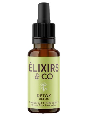 Image de Détox - Elixir composé Bio aux Fleurs de Bach 20 ml - Elixirs and Co depuis Commandez les produits Elixirs and Co à l'herboristerie Louis