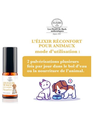 Image 84933 supplémentaire pour Elixir Animaux Réconfort Bio aux Fleurs de Bach 10 ml - Elixirs and Co