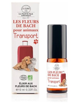 Image de Elixir Animaux Transport Bio aux Fleurs de Bach 10 ml - Elixirs and Co depuis Commandez les produits Elixirs and Co à l'herboristerie Louis