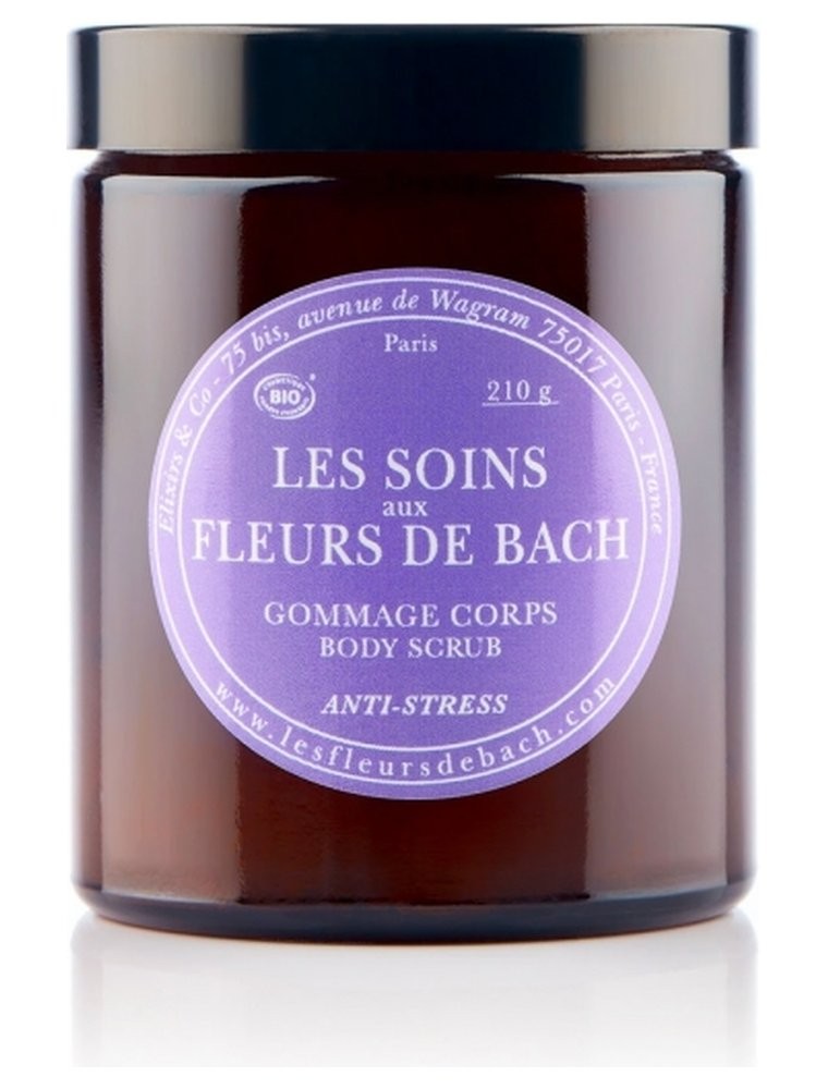 Image principale de la modale pour Gommage corps anti-stress Bio aux Fleurs de Bach 210 g - Elixirs and Co