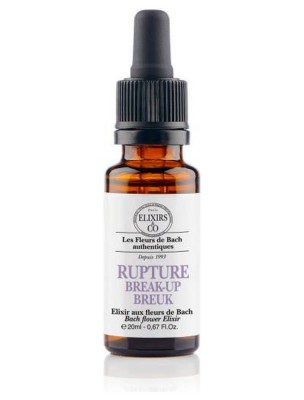 Image de Rupture - Elixir composé Bio aux Fleurs de Bach 20 ml - Elixirs and Co depuis Commandez les produits Elixirs and Co à l'herboristerie Louis