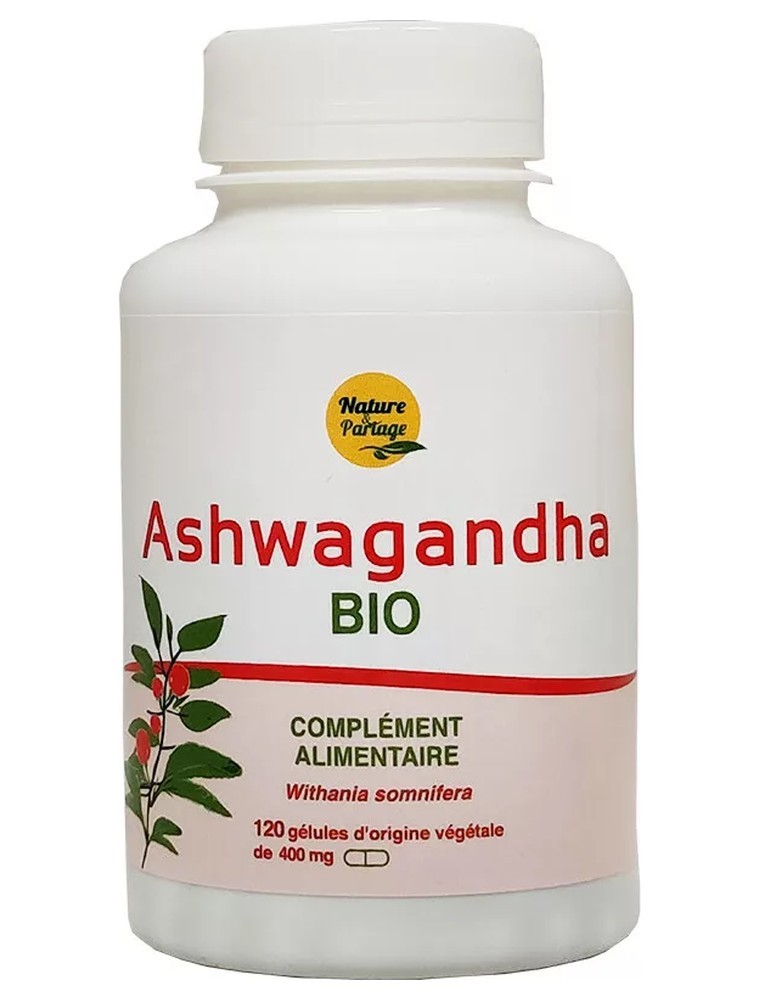 Image principale de la modale pour Ashwagandha Bio - Stress 120 gélules végétales - Nature et Partage