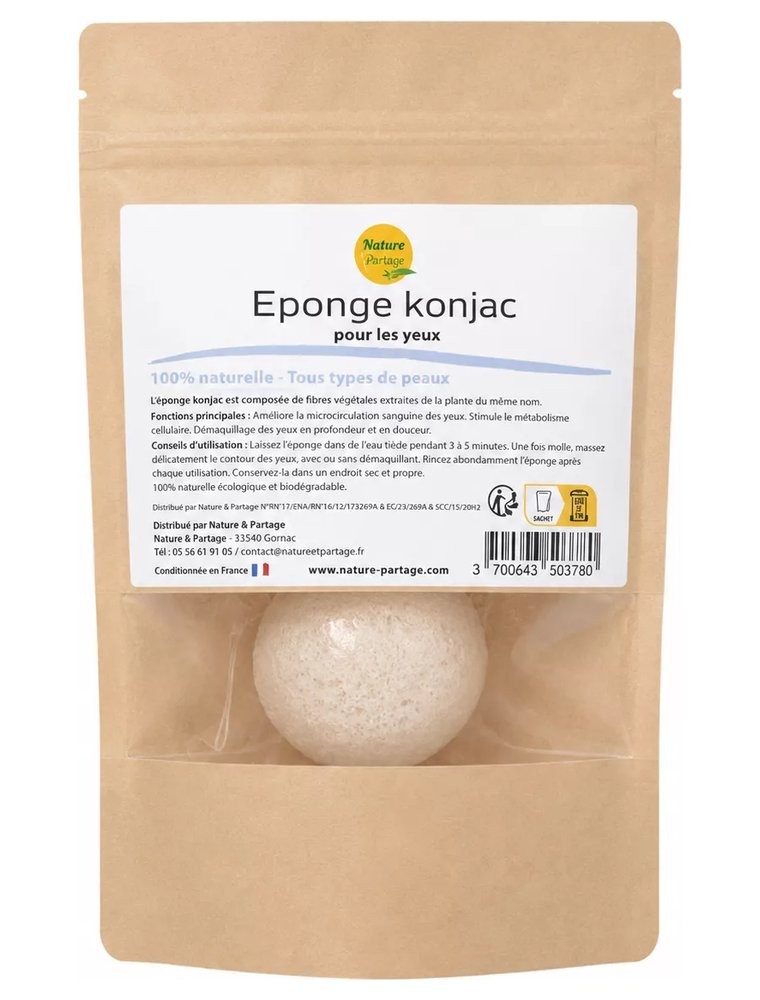 Image principale de la modale pour Eponge Konjac pour les yeux - Nature et Partage